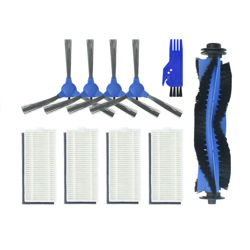 12PCS Replacement Parts for Eufy 11S RoboVac 30 Vacuum Cleaner 4*Side Brushes 4*HEPA Filters 1*Roller Brush 1*Cleaning Tool