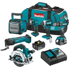 18-Volt LXT Lithium-Ion Cordless 6-Piece Kit (Driver-Drill/Impact Driver/Circular Saw/Multi-Tool/Radio/Light) 3.0A