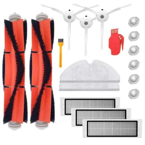 18PCS Main Brush Hepa Filter Side Brushes Replacement for Xiaomi 1S Mi Robot Roborock S50 S51 S52 S55 S5 MAX S6 Vacuum Cleaner Accessory Kit Non-Original