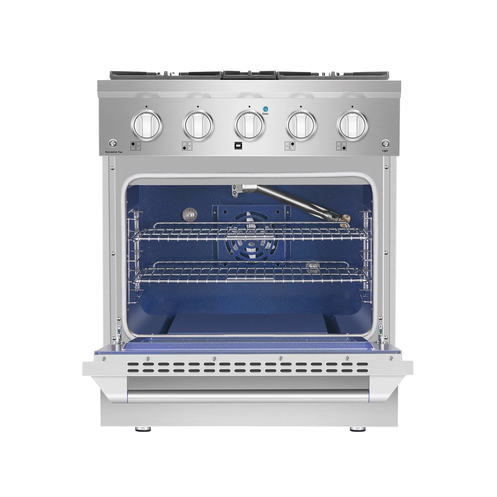 2 Piece Kitchen Appliances Packages w/ 30" Gas Range & 30" Range Hood-30GR07 & 30RH08