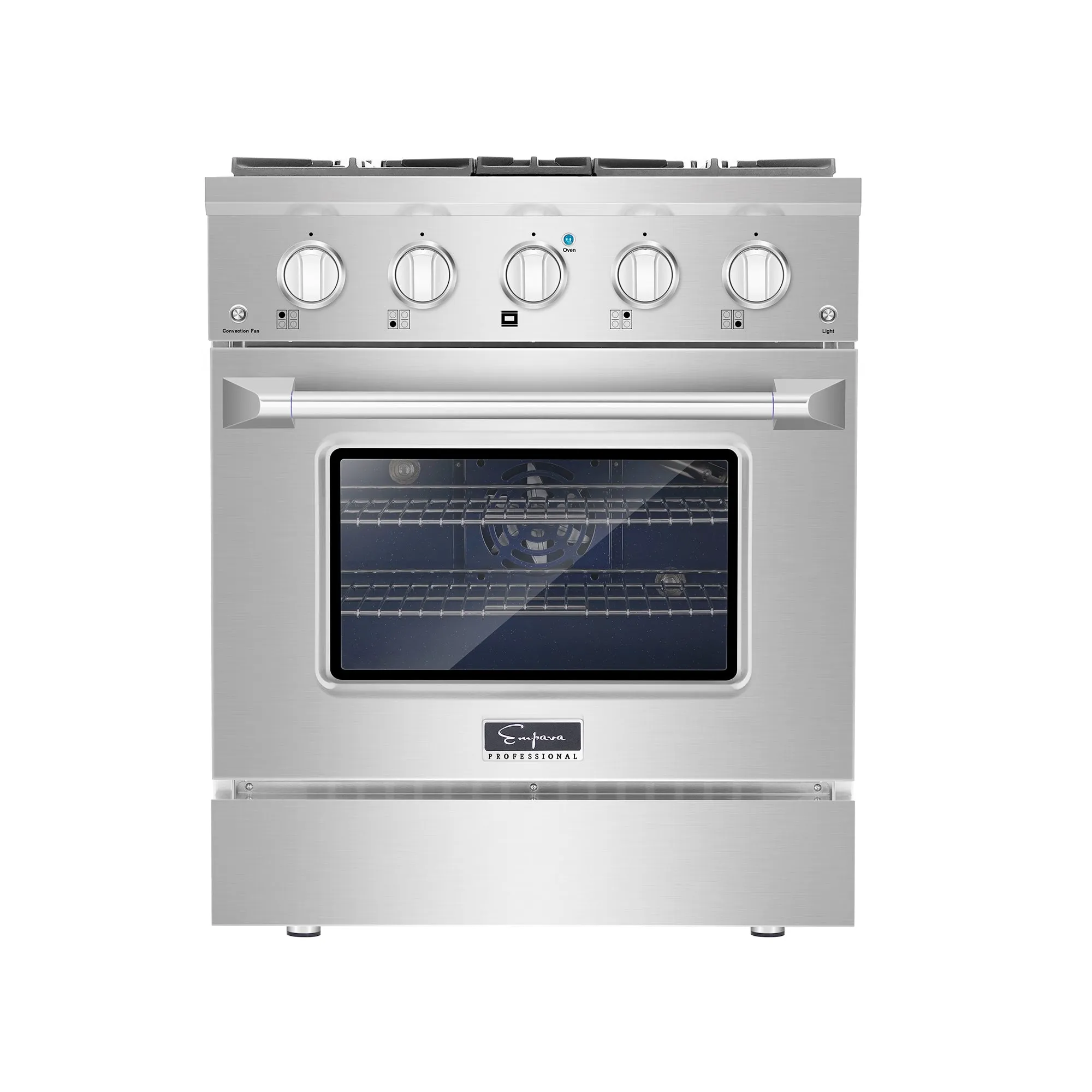 2 Piece Kitchen Appliances Packages w/ 30" Gas Range & 30" Range Hood-30GR07 & 30RH08