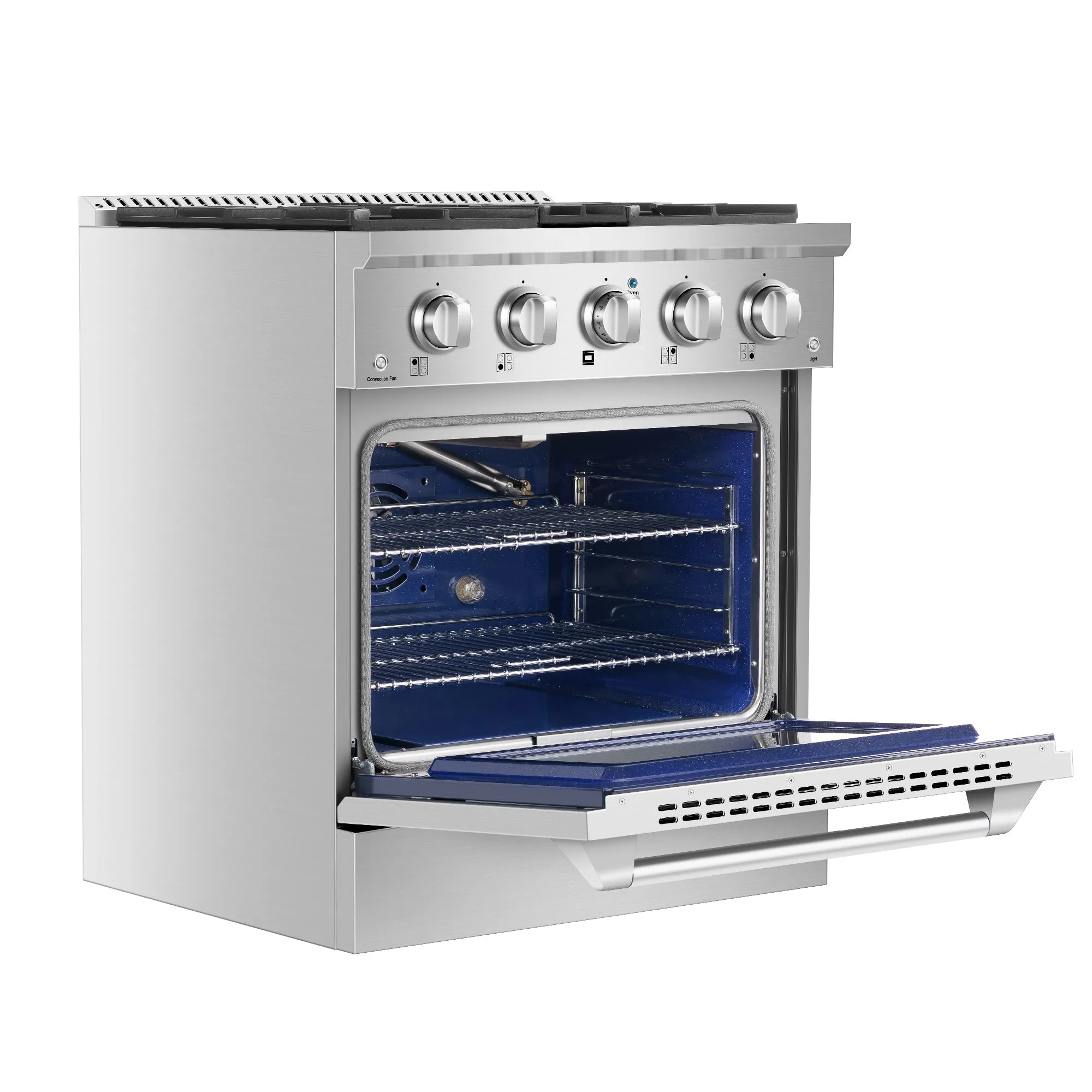 2 Piece Kitchen Appliances Packages w/ 30" Gas Range & 30" Range Hood-30GR07 & 30RH08