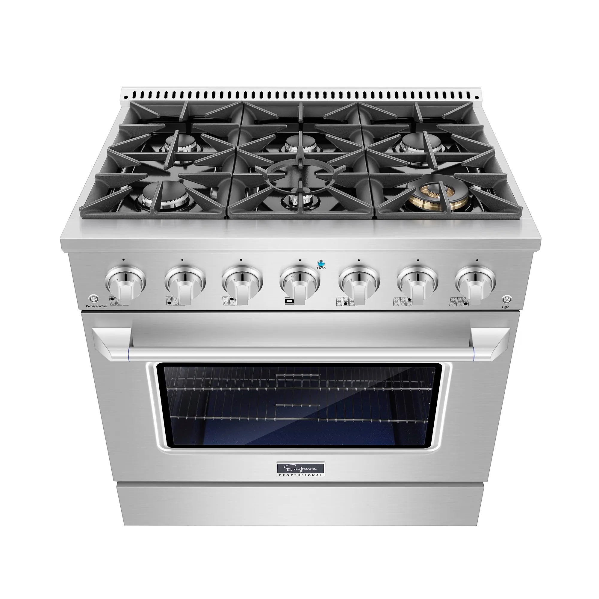 2 Piece Kitchen Appliances Packages w/ 36" Gas Range & 36" Range Hood-36GR08 & 36RH02