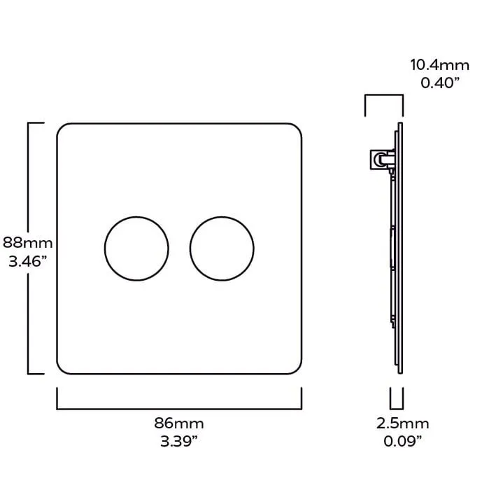 2G Toggle / Mixed Plate - Brass