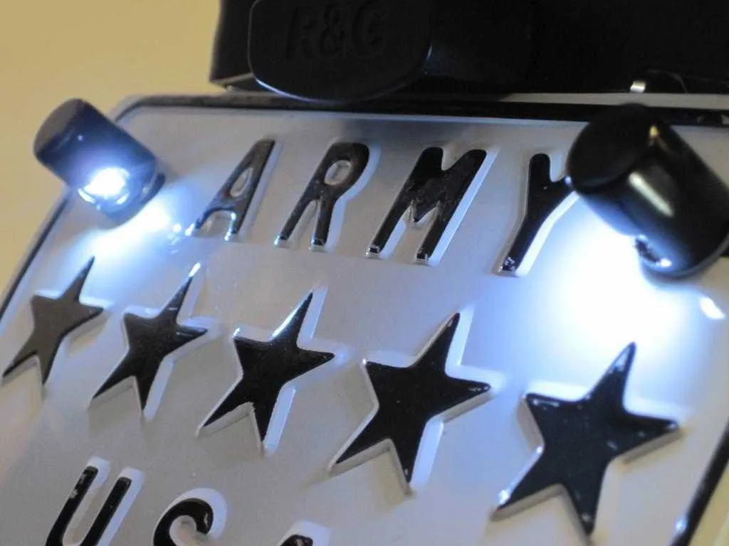 2PCS White Light Motorcycle Screw 5630LED Bolt Lamp Car License