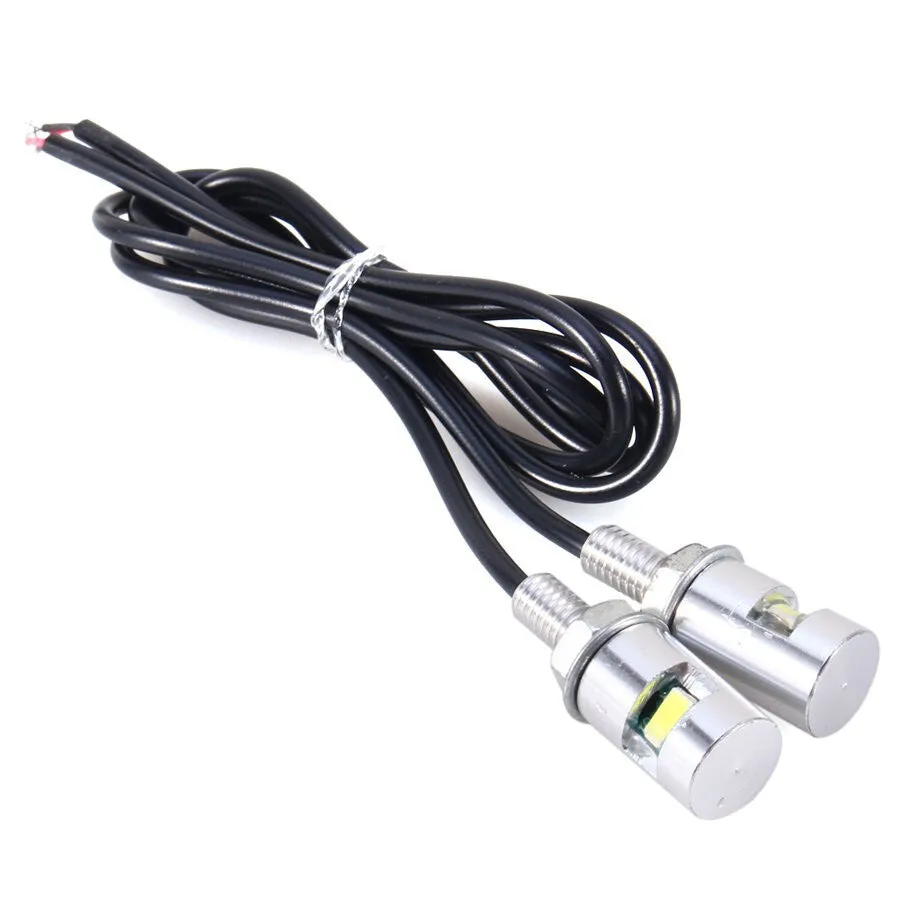 2PCS White Light Motorcycle Screw 5630LED Bolt Lamp Car License