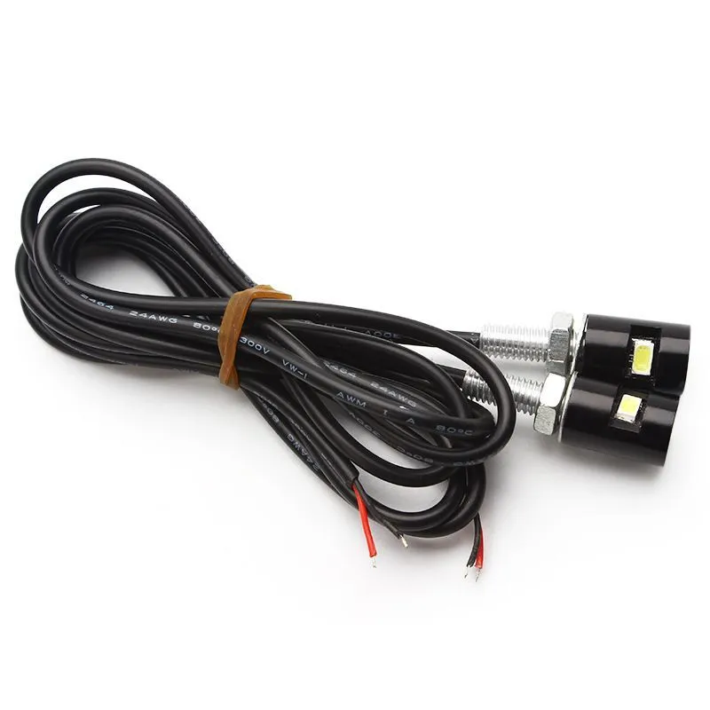 2PCS White Light Motorcycle Screw 5630LED Bolt Lamp Car License