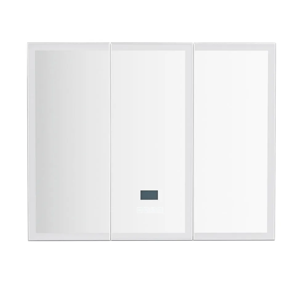 3-Door LED Mirror Cabinet with Bluetooth, Anti-Fog - Cefito