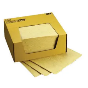 3M 11" X 13" Yellow Polypropylene And Polyester Sorbent Pad