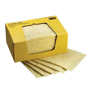3M 9 1/4" X 14 1/2" Yellow High Capacity Sorbent Pad