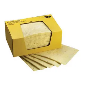3M 9 1/4" X 14 1/2" Yellow High Capacity Sorbent Pad