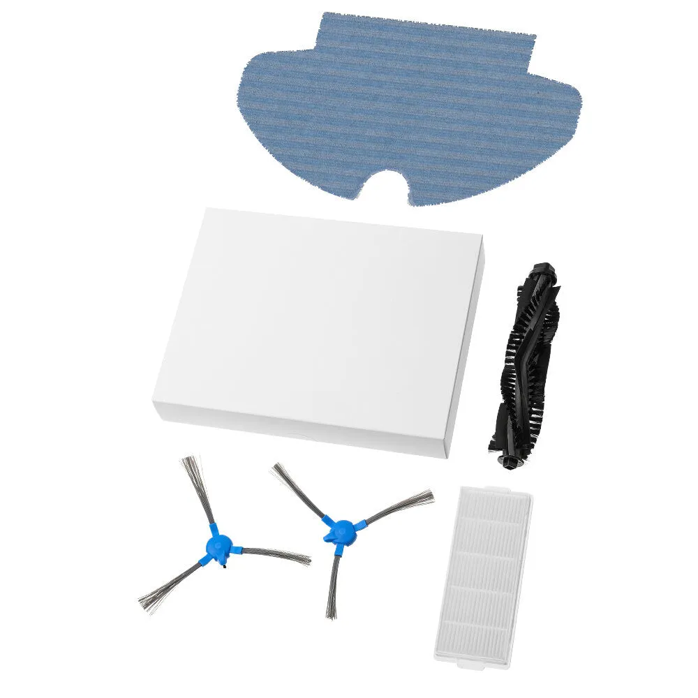 5pcs BlitzWolf Vacuum Cleaner Replacements for BW-VC2 VC1 Robot Vacuum Cleaner Main Brush*1 Side Brushes*2 HEPA Filter*1 Rag*1