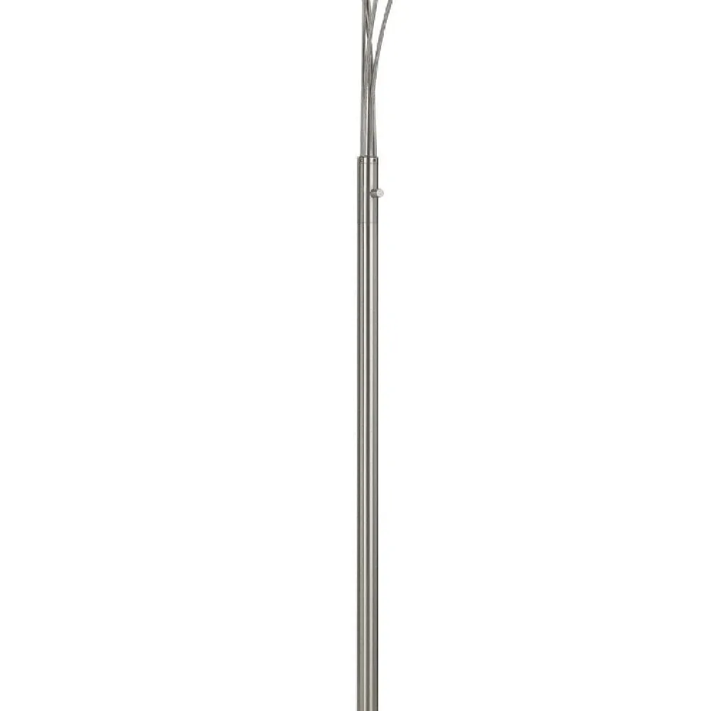 72 Inch Arched Floor Lamp with 5 Branched LED Lights, Silver By Casagear Home