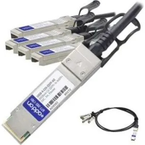 AddOn Enterasys 10GB-4-C03-QSFP Compatible TAA Compliant 40GBase-CU QSFP  to 4xSFP  Direct Attach Cable (Passive Twinax, 3m) 10GB-4-C03-QSFP-AO