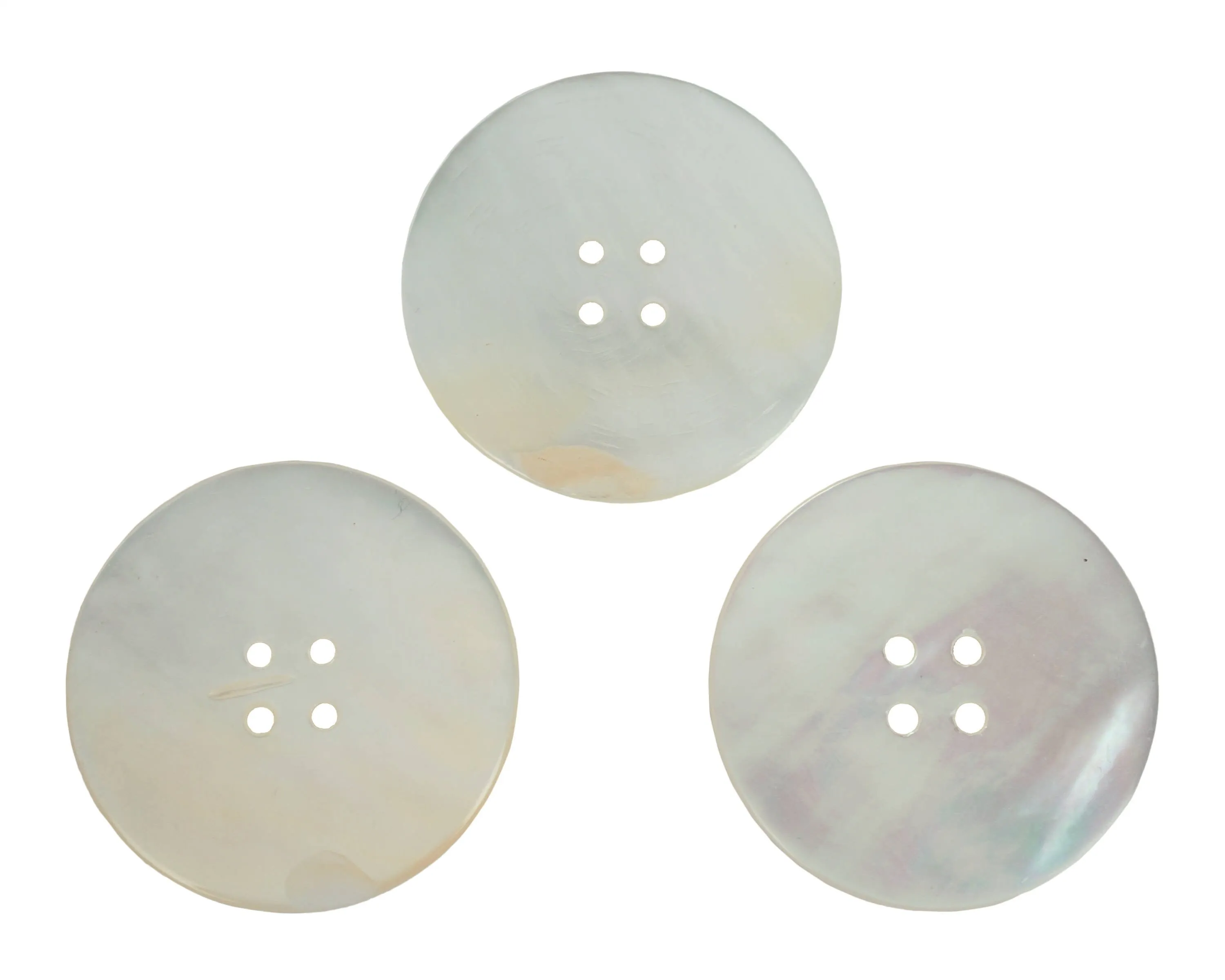 Antique Mother of Pearl Buttons MOP Shell 1 1/2 Set of 3