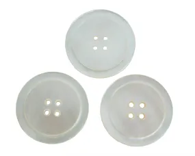 Antique Mother of Pearl Buttons MOP Shell 1 1/2 Set of 3