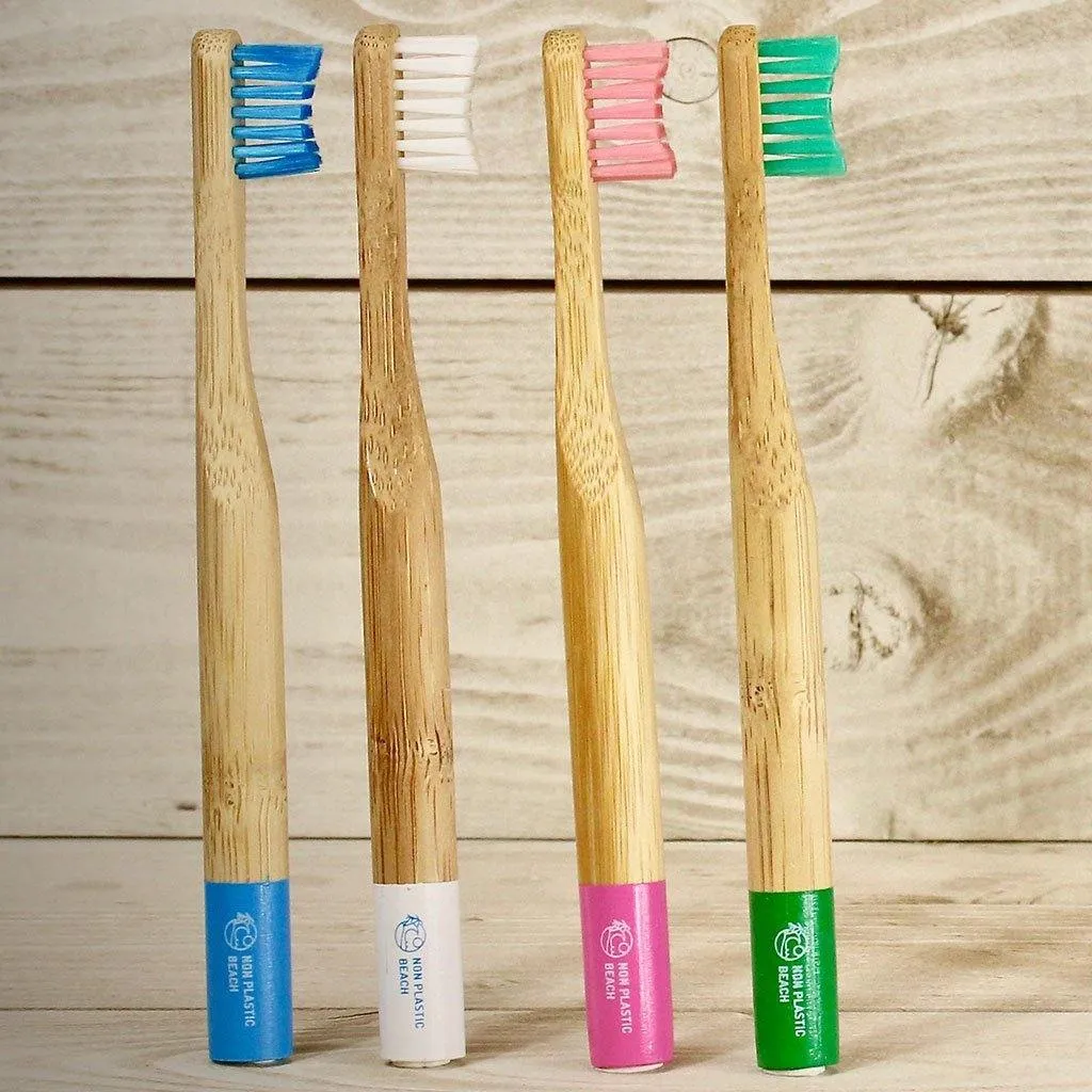 Artic White Biodegradable Bamboo Toothbrush Kids