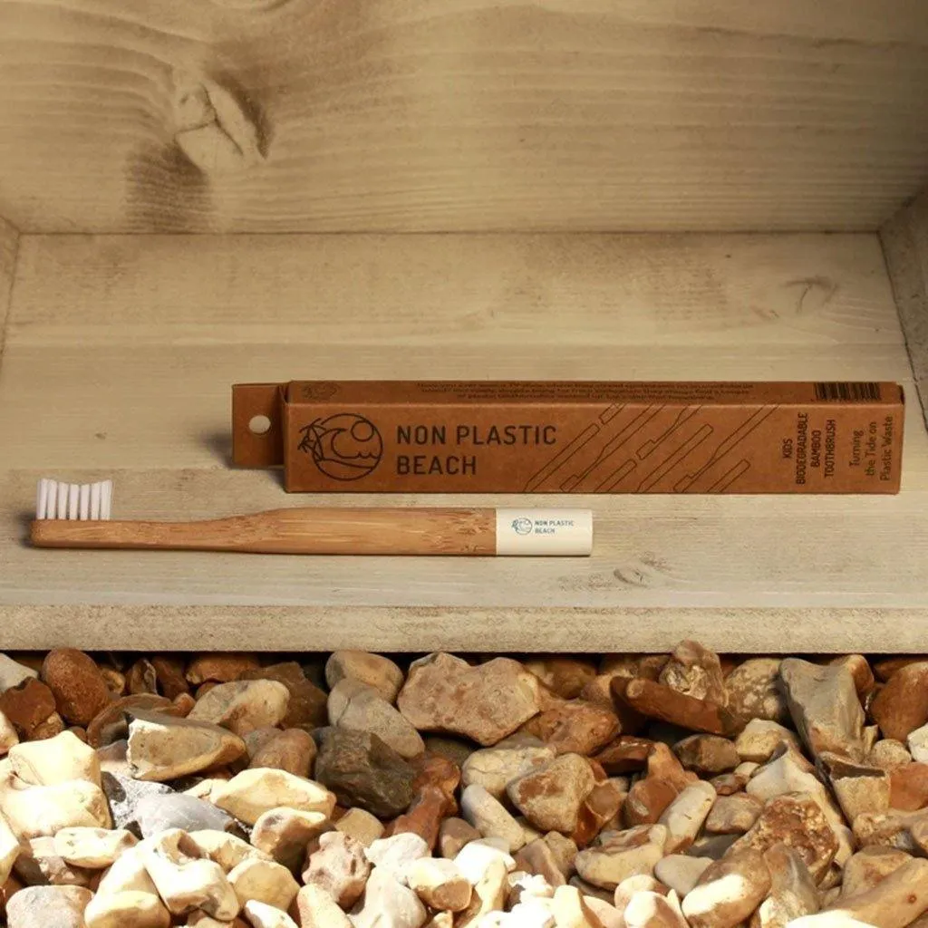 Artic White Biodegradable Bamboo Toothbrush Kids