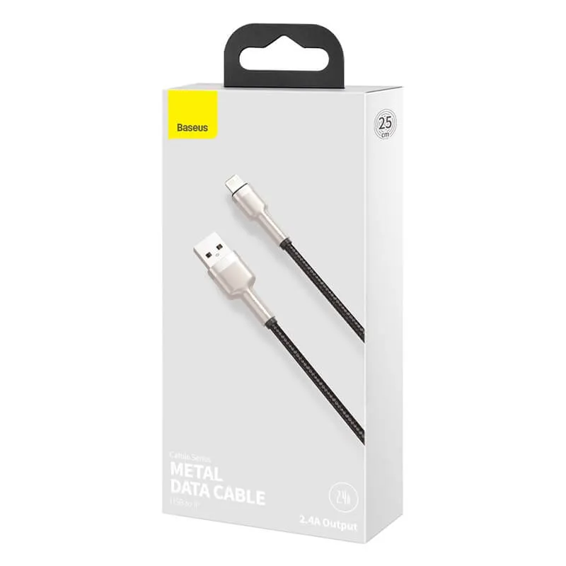 BASEUS 2M USB to Lightning Charging Cable (2.4A) | Cafule Metal Series iPhone Fast Charger Cable