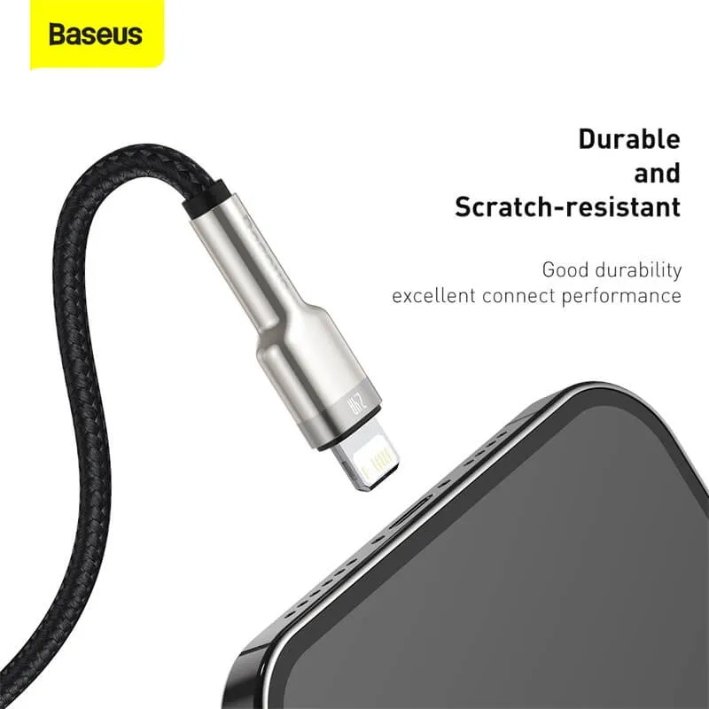 BASEUS 2M USB to Lightning Charging Cable (2.4A) | Cafule Metal Series iPhone Fast Charger Cable