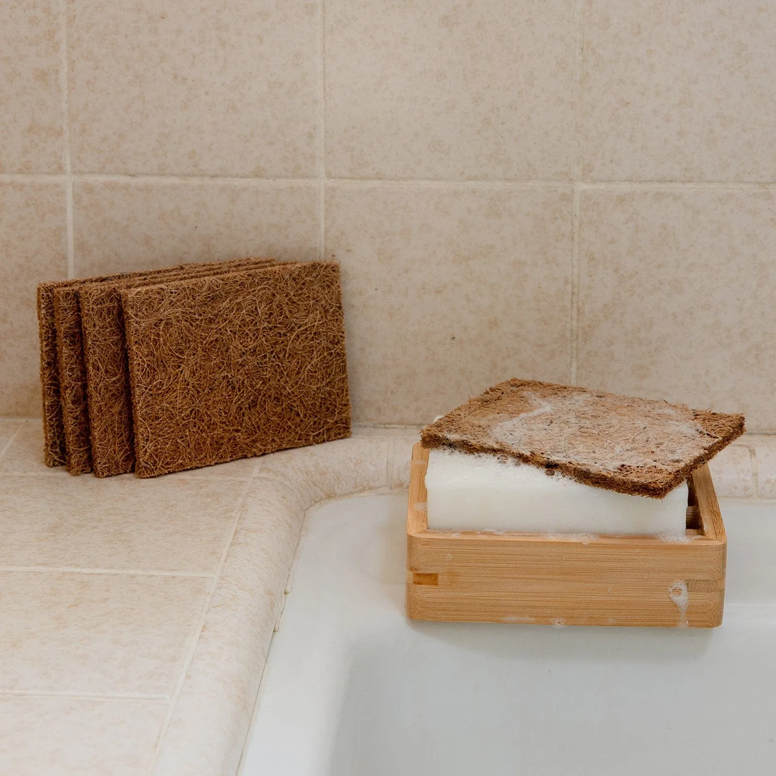 Biodegradable Coconut Kitchen Scourers- 5 Pack