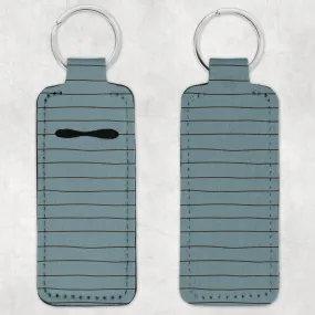 Blue Stripe Lip Balm Holder or Wristlet