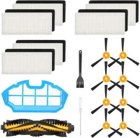 Cabiclean Replacement Accessories Kit Compatible ECOVACS DEEBOT N79S DEEBOT N79 Robotic Vacuum, 1 Main Brush   6 Filters   8 Side Brushes   1 Primary Filter