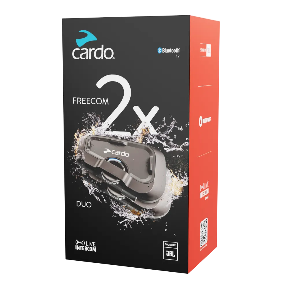 Cardo Freecom 2X Motorcycle Bluetooth Communication System (Duo)