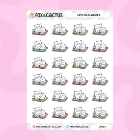 Cat on Planner Stickers