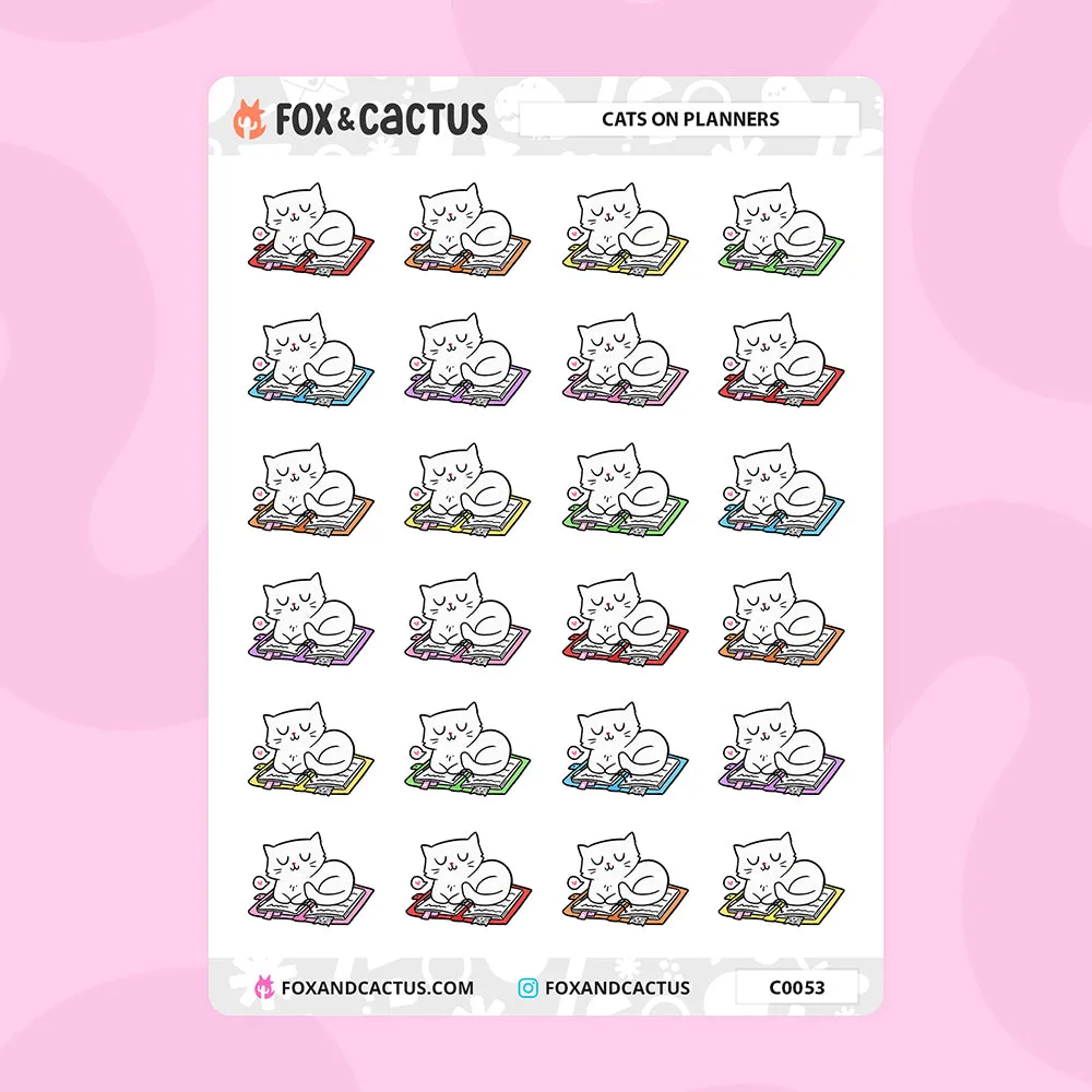 Cat on Planner Stickers
