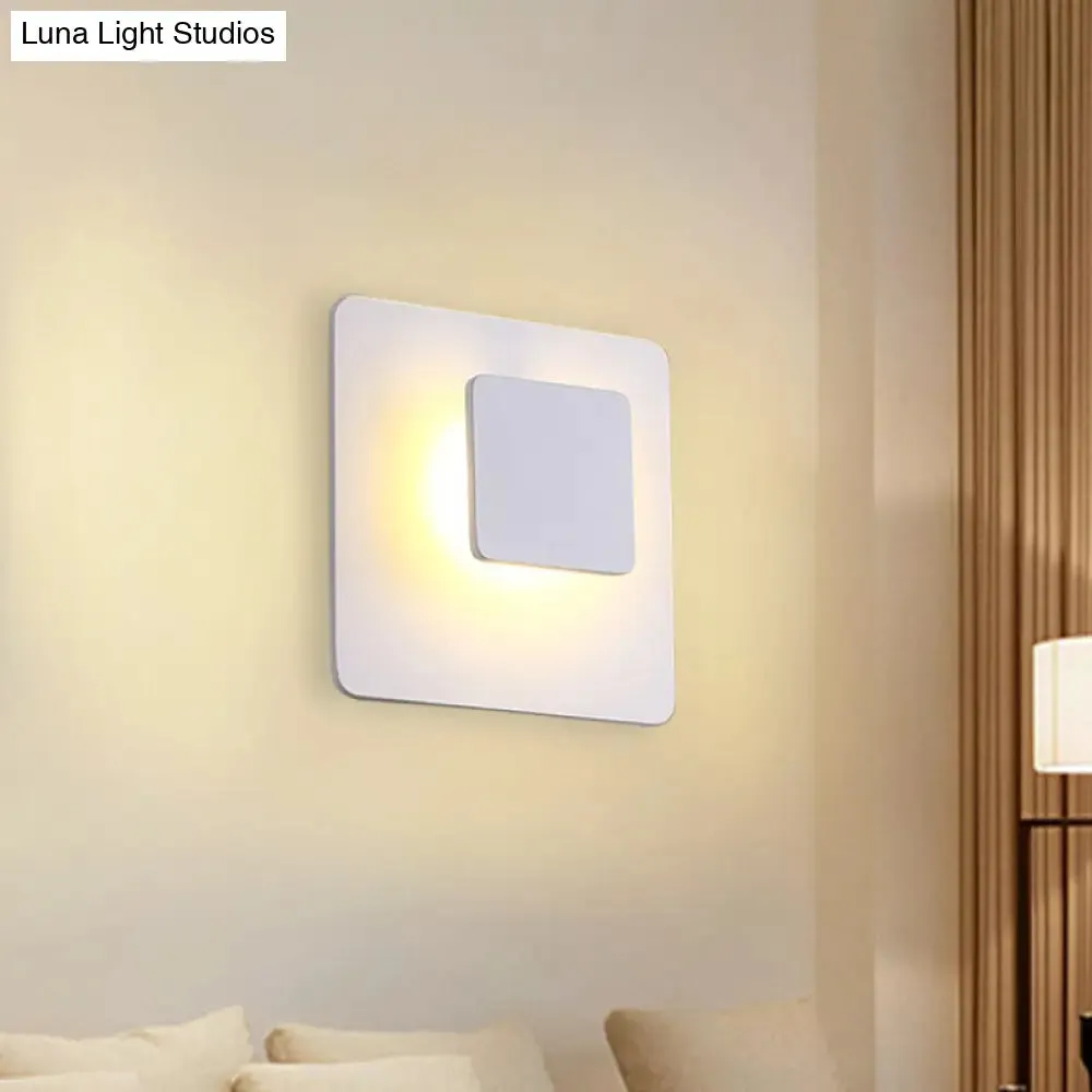 Contemporary LED Acrylic Wall Sconce Lighting for Living Room - White/Warm Light