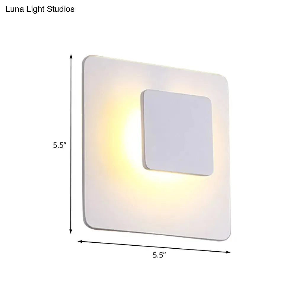 Contemporary LED Acrylic Wall Sconce Lighting for Living Room - White/Warm Light