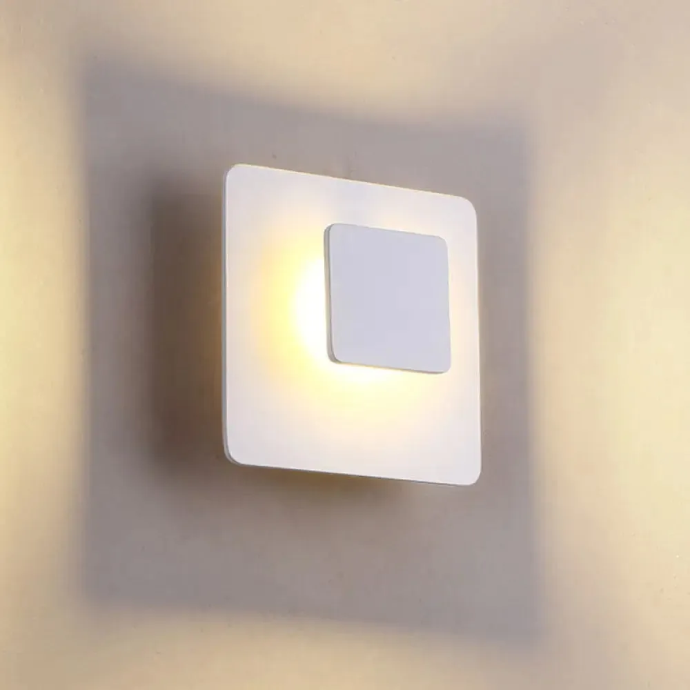 Contemporary LED Acrylic Wall Sconce Lighting for Living Room - White/Warm Light