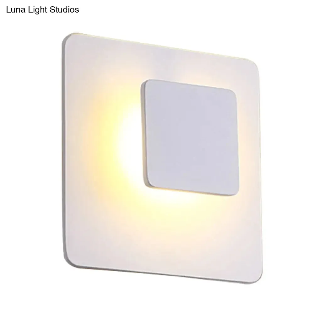 Contemporary LED Acrylic Wall Sconce Lighting for Living Room - White/Warm Light
