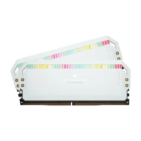CORSAIR Dominator Platinum RGB RAM, 64 GB DDR5 (2x32 GB), 5600 MHz, CL40, CMT64GX5M2B5600C40W, white