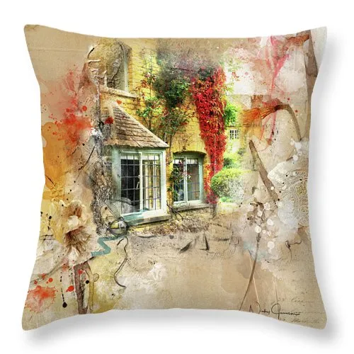 Cotswolds Cottage Lights - Throw Pillow