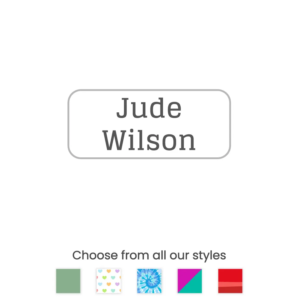 Custom Extra Small Rectangle Name Labels