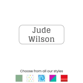 Custom Extra Small Rectangle Name Labels