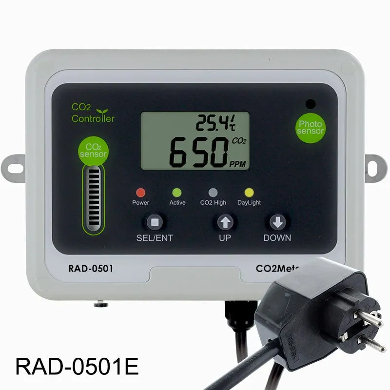 Day Night CO2 Monitor & Controller for Greenhouses - European Model