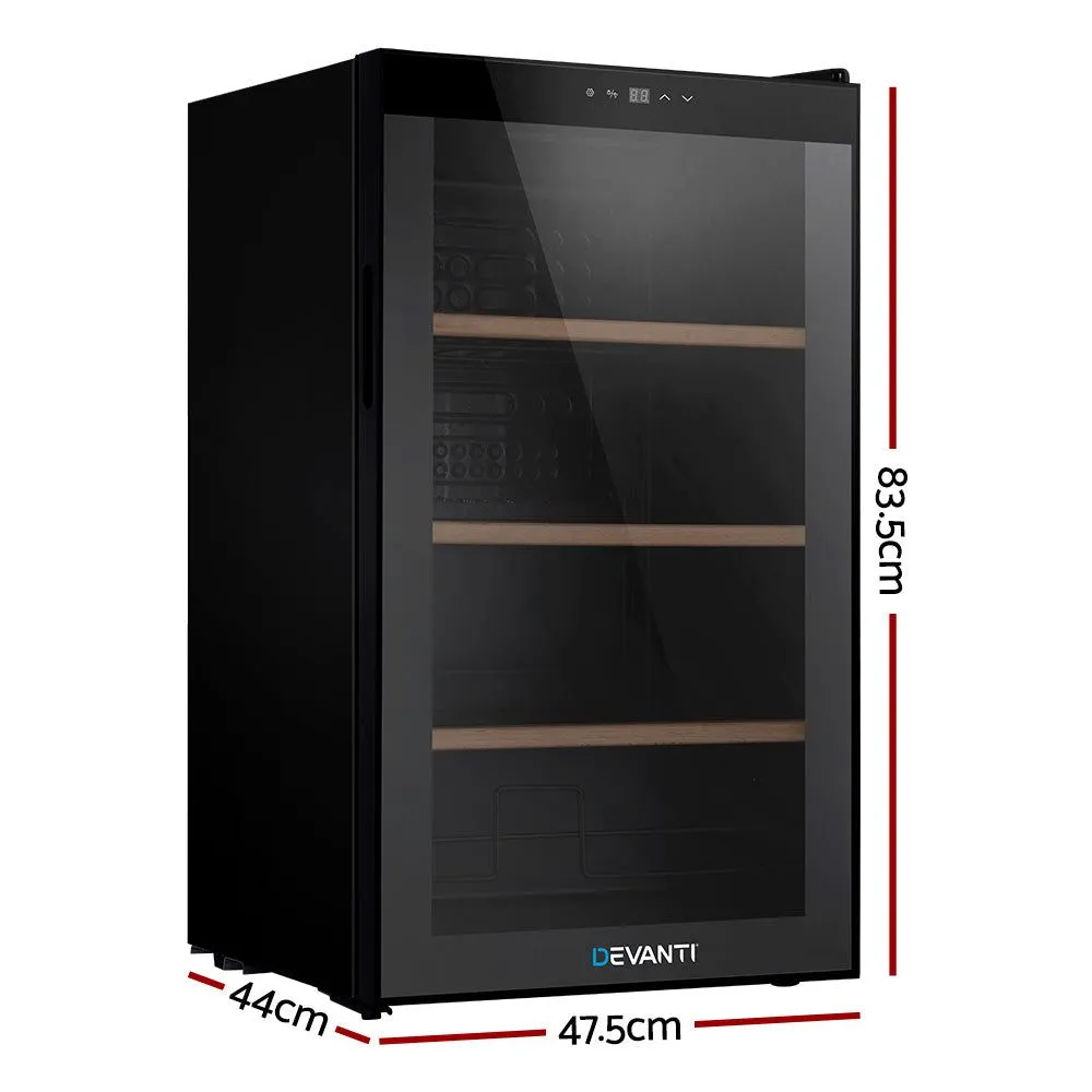 Devanti Wine Cooler 34 Bottles Compressor Chiller Beverage Fridge