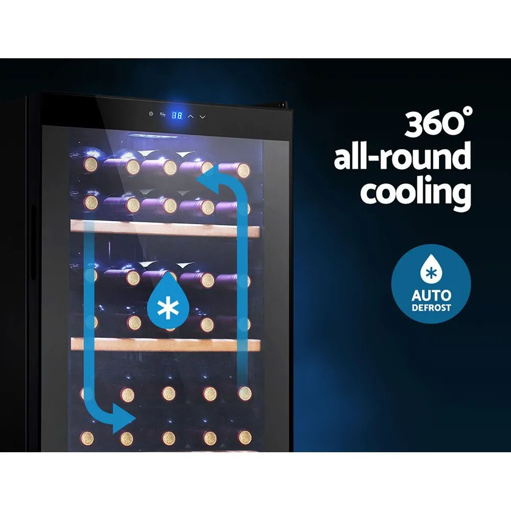 Devanti Wine Cooler 34 Bottles Compressor Chiller Beverage Fridge