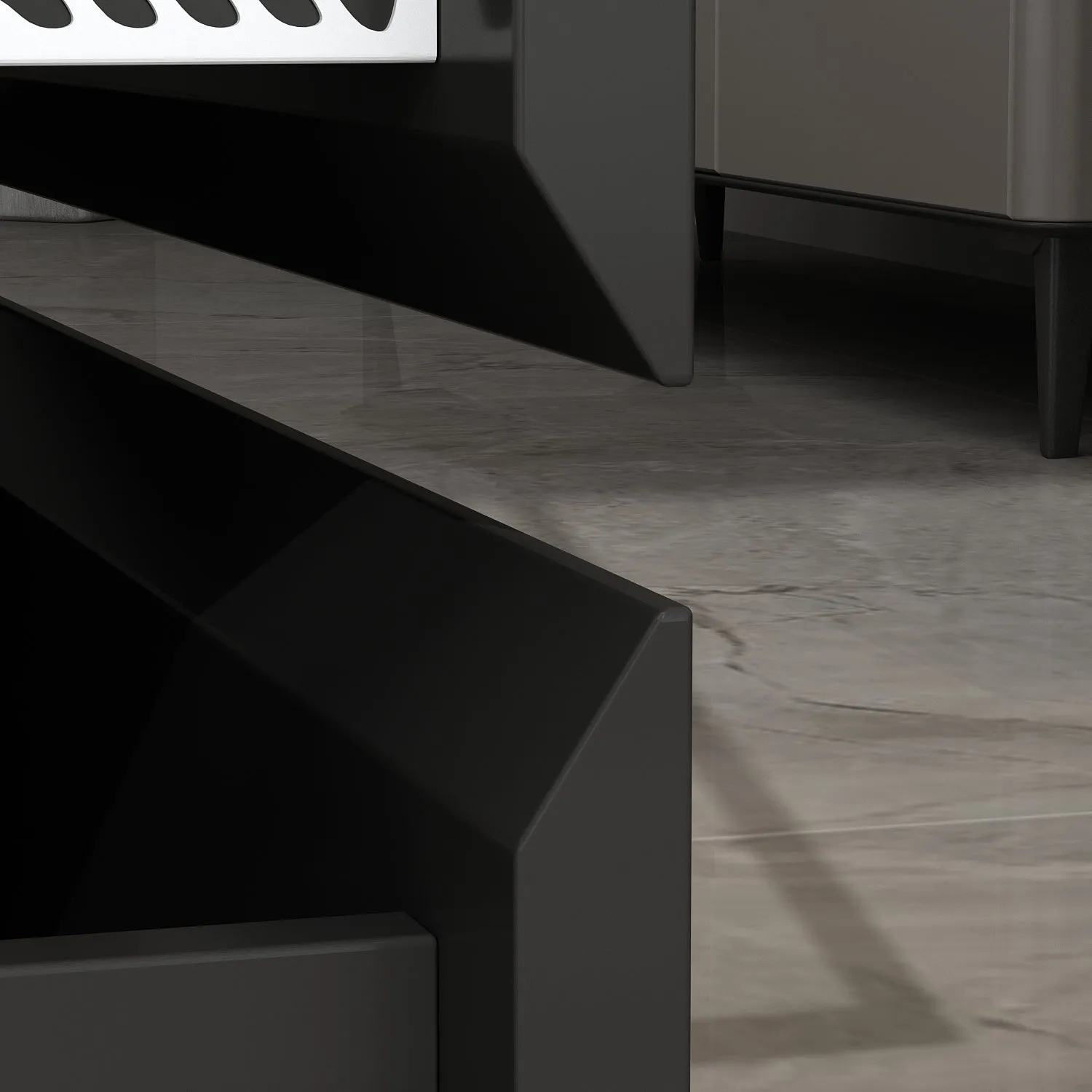 Display Storage Cabinet with LED Lights and Tempered Glass Doors