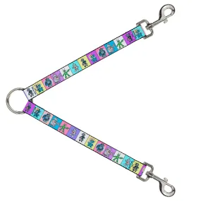 Dog Leash Splitter - Robots Pastel Blocks