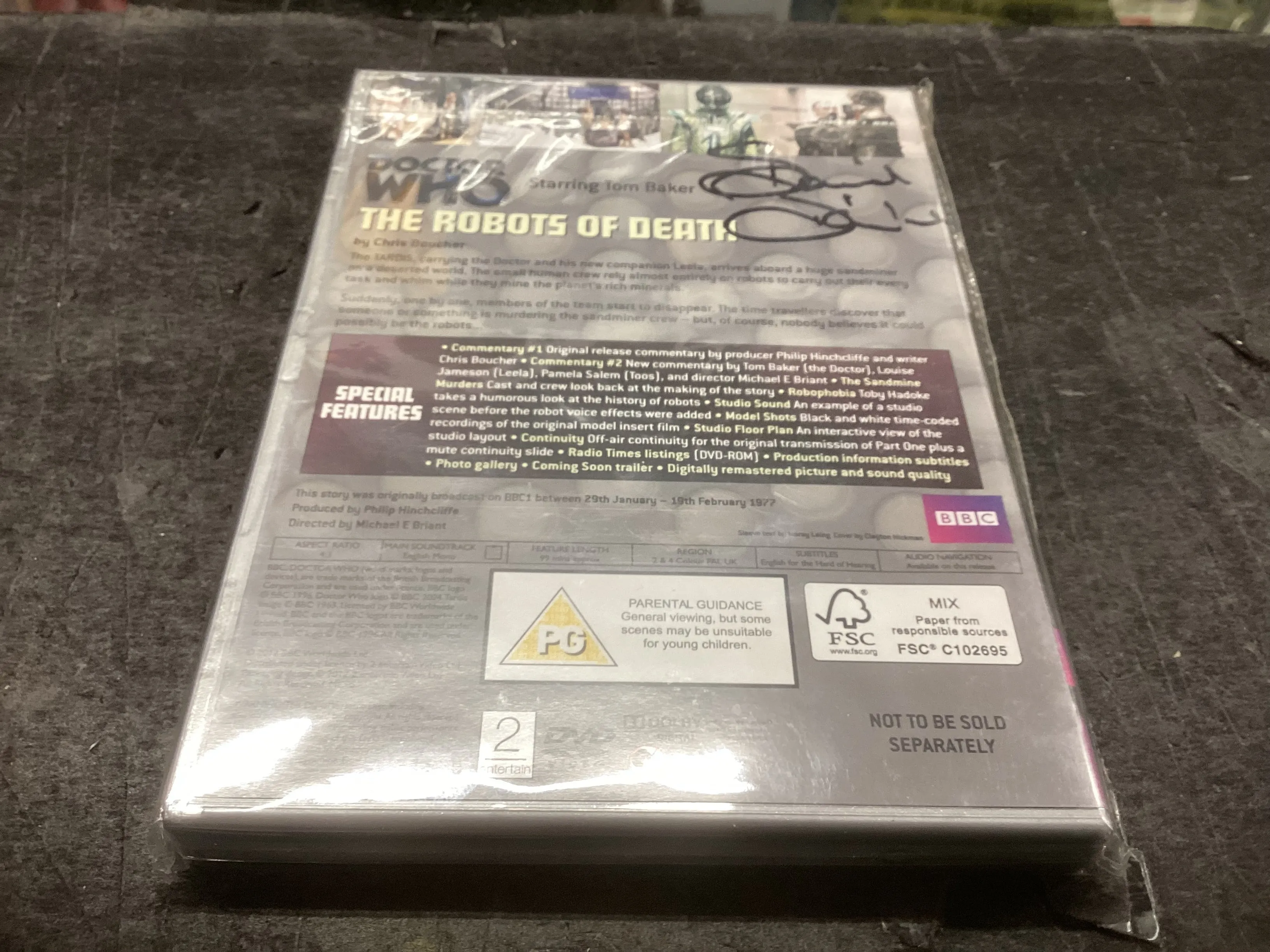 Dr Who The robots of death signed dvd Louise Jameson and Michael E Braint