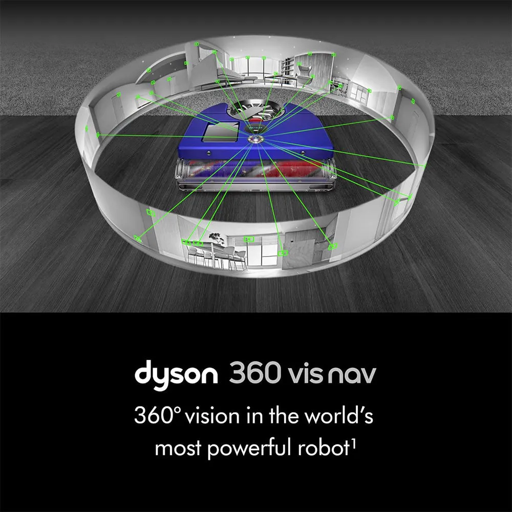 Dyson 360 Vis Nav RB03 Robot Vacuum 435W - Blue x Nickel