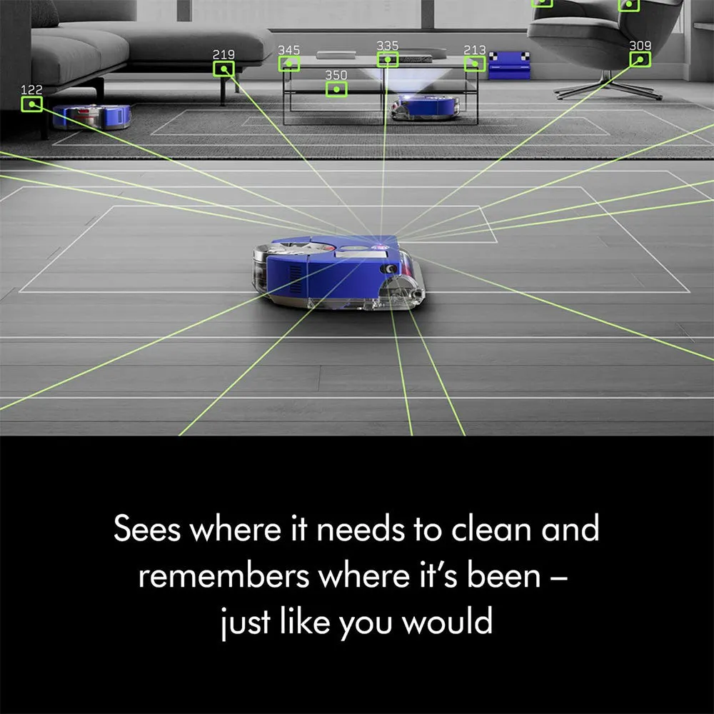 Dyson 360 Vis Nav RB03 Robot Vacuum 435W - Blue x Nickel