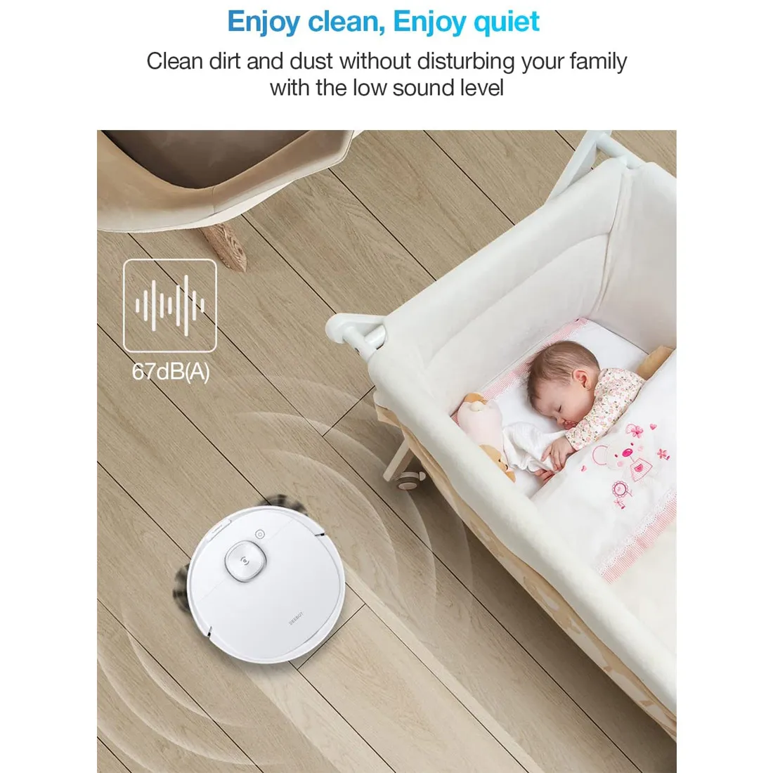 ECOVACS DEEBOT N8 Floor Cleaning Robotic Vacuum - White