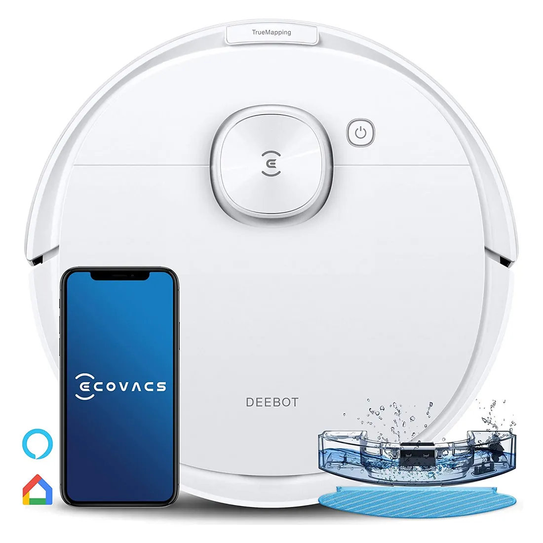 ECOVACS DEEBOT N8 Floor Cleaning Robotic Vacuum - White