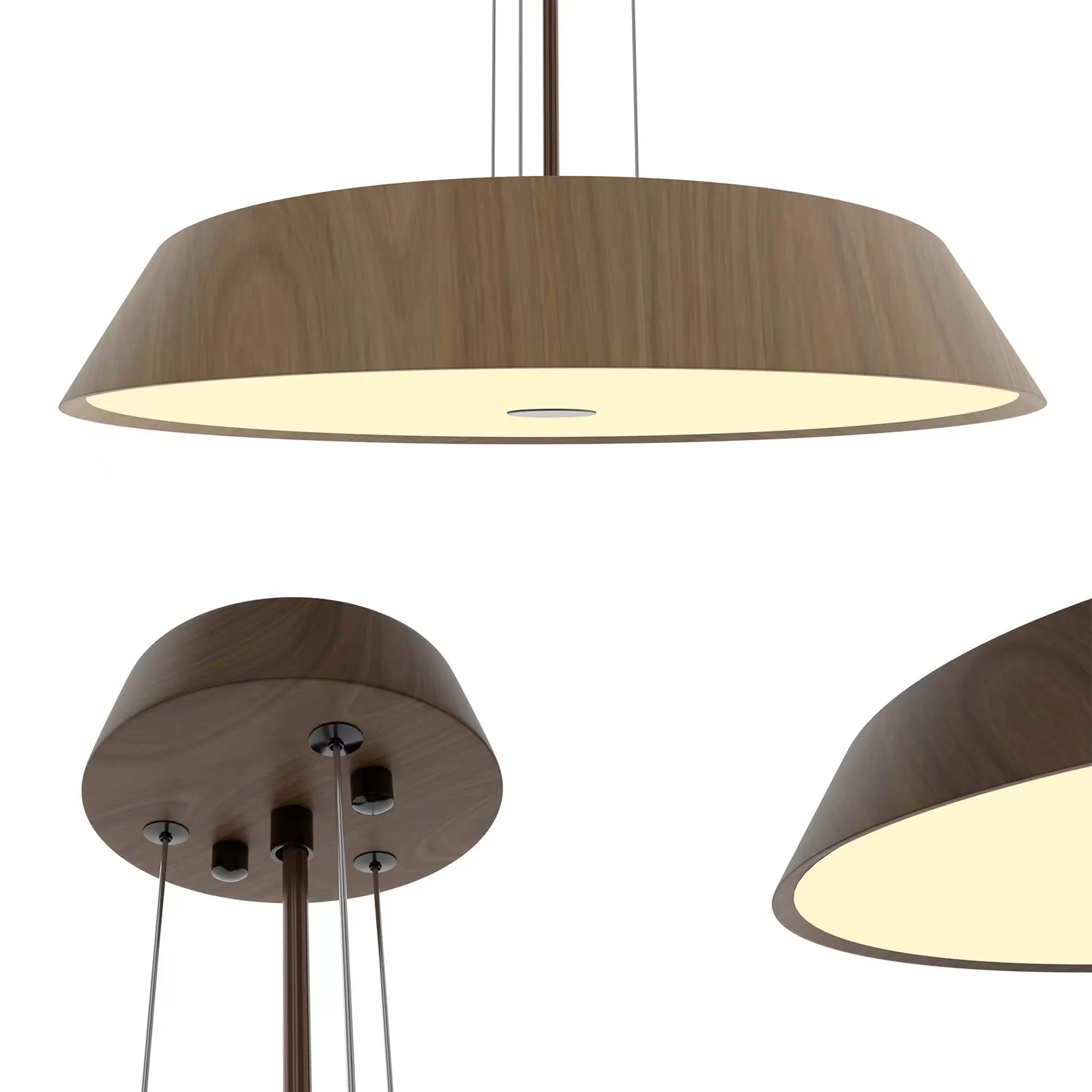 EDWARD Natural Wood LED Timber Pendant Light Contemparory Style Kitchen Island 3000K warmwhite