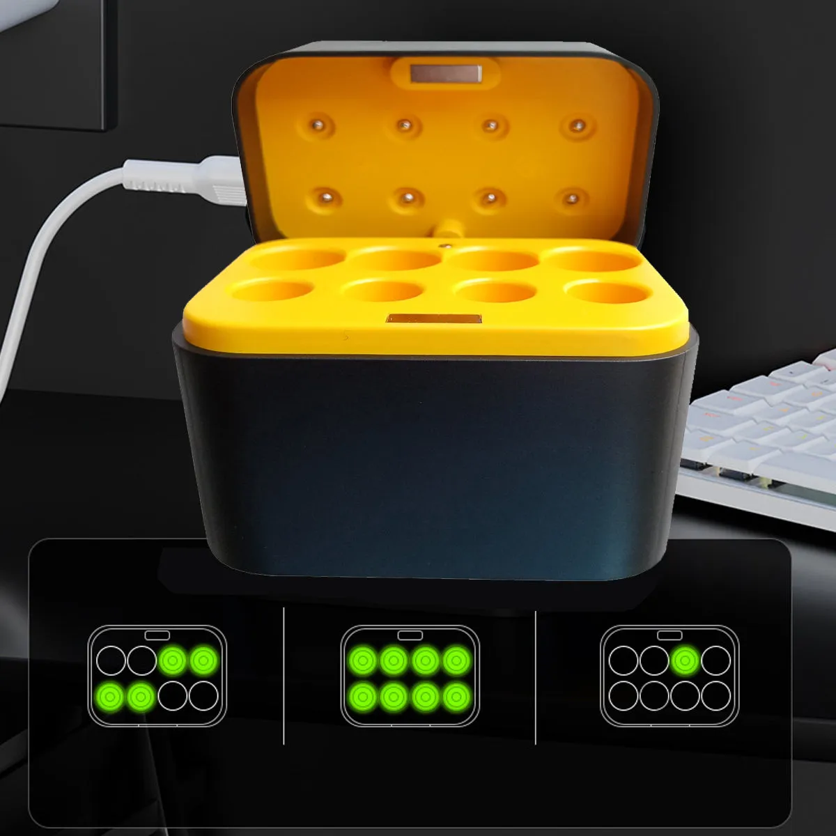 Electra Eco Power House AA And AAA Eight-Slot Rechargeable Batteries